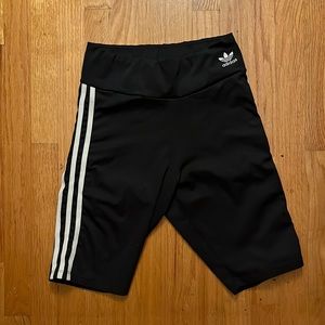 Adidas Black and White Bike Shorts (Size Small)